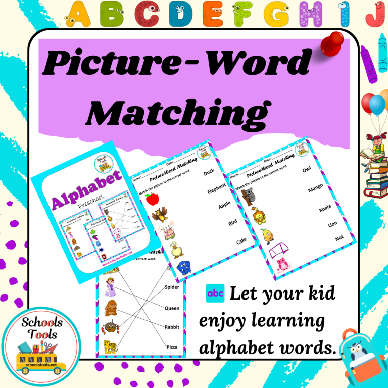 Picture-Word Matching صورة المنتج