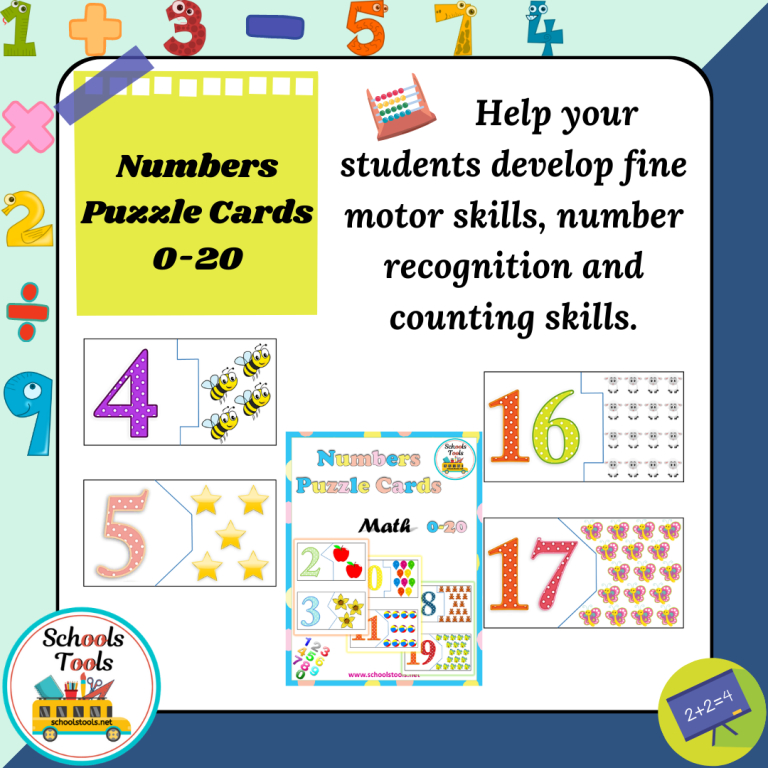 Number Puzzle Cards 0-20 صورة المنتج