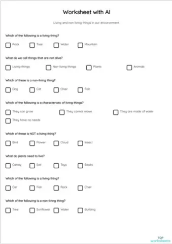 Science Worksheet with AI صورة المنتج