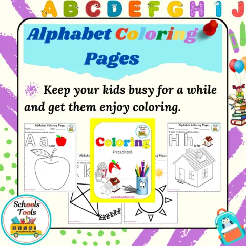Alphabet Coloring Pages J-R صورة المنتج