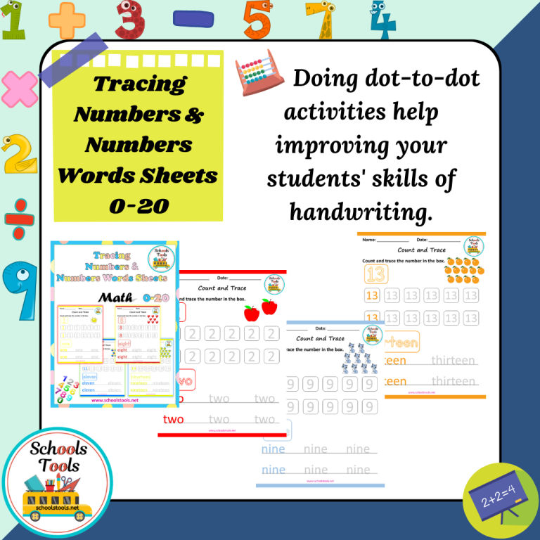 Tracing Numbers & Number Words Sheets 0-20 11-15 صورة المنتج