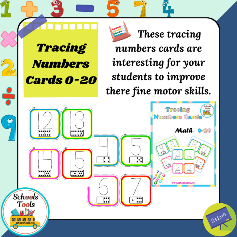 Tracing Numbers Cards 0-20 صورة المنتج