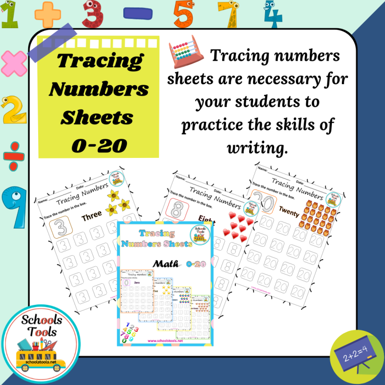 Tracing Numbers Sheets 16-20 صورة المنتج