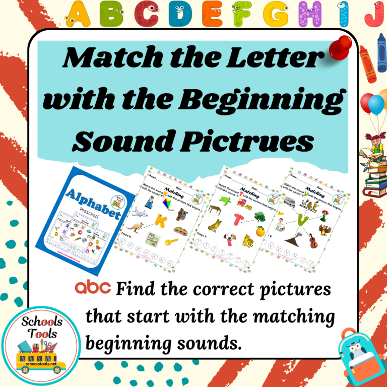 Match the Letter with the Beginning Sound Pictures J-R صورة المنتج